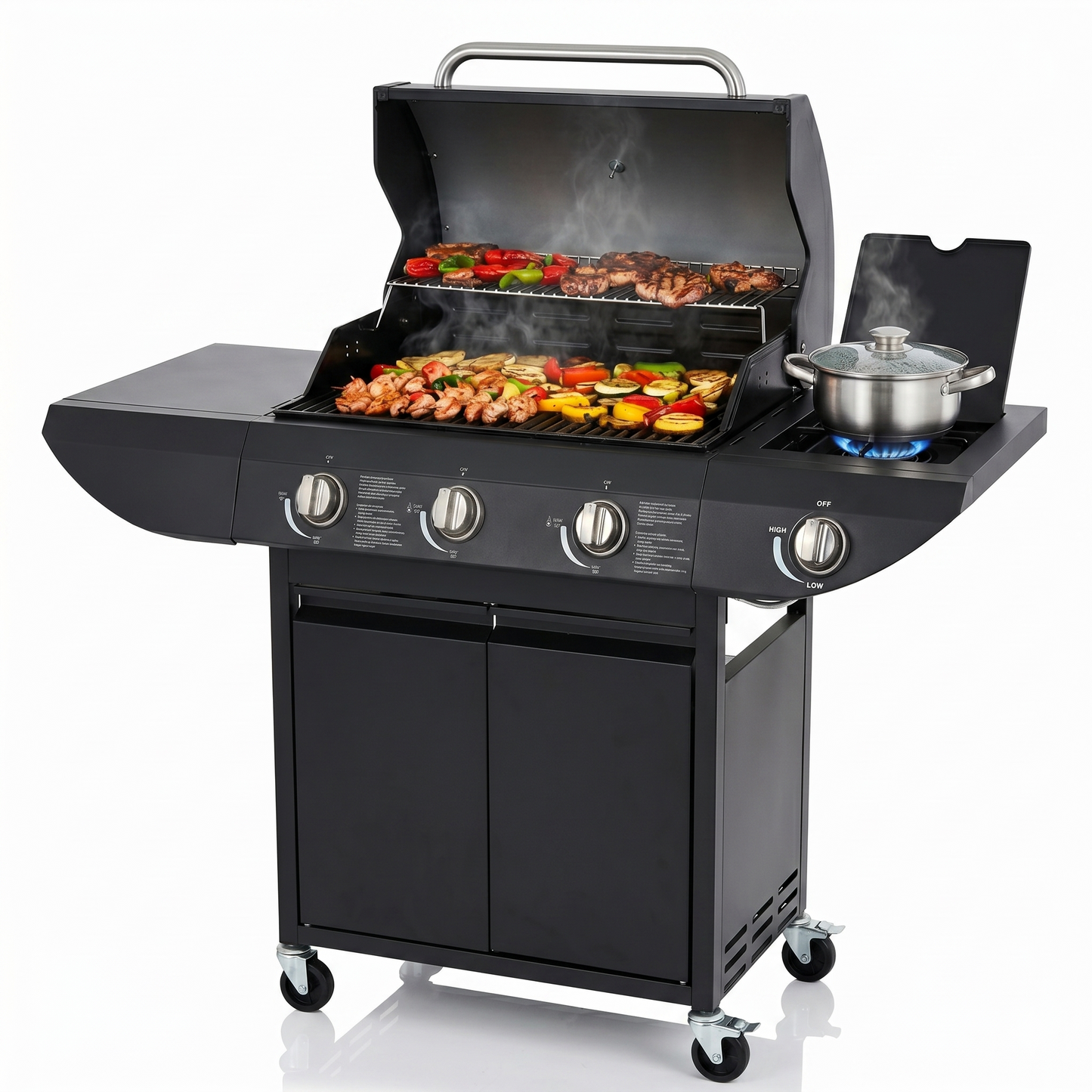 Grill Gazowy Texas Black ruszt 3+1