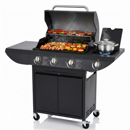 Grill Gazowy Texas Black ruszt 3+1