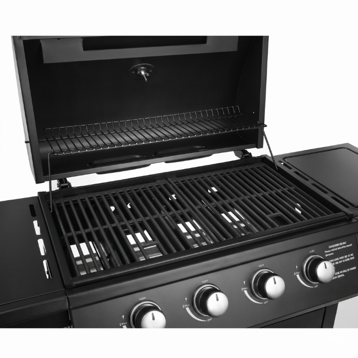 Grill Gazowy Ohio 4+1 Żeliwny Czarny