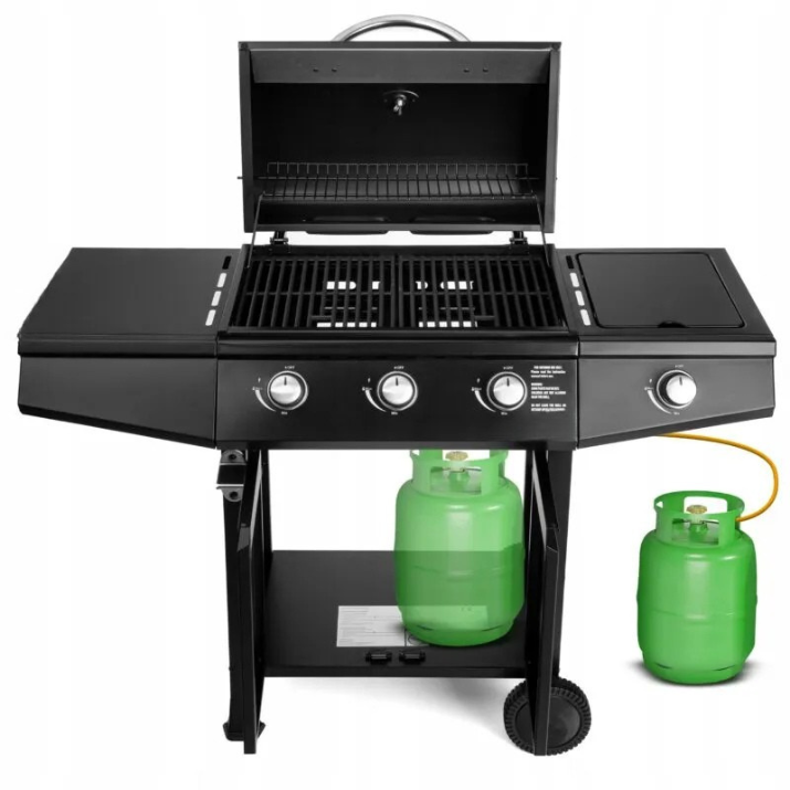 Grill Gazowy Texas Black ruszt 3+1