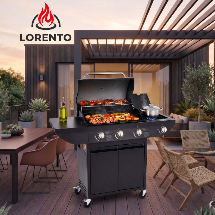 Grill Gazowy Texas Black ruszt 3+1